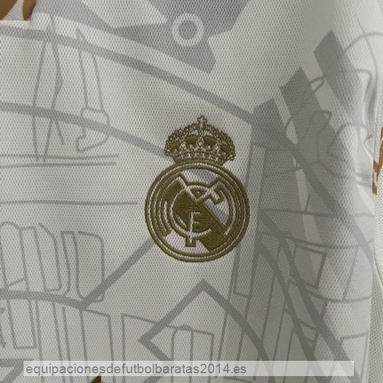 Nuevo Tailandia Especial Camiseta Real Madrid 23/24 Amarillo Blanco Baratas